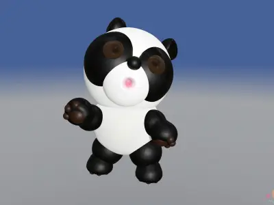 Cute Panda   Printable Model 3D model