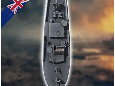 British fast motor torpedo boat 2 - UK United WW2 Kingdom Britis 3D print model