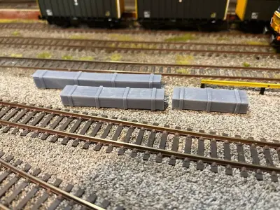 Long Transportation Wooden Boxes 3D print model
