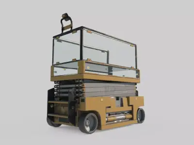 Modern engineering vehicle lift 3D model