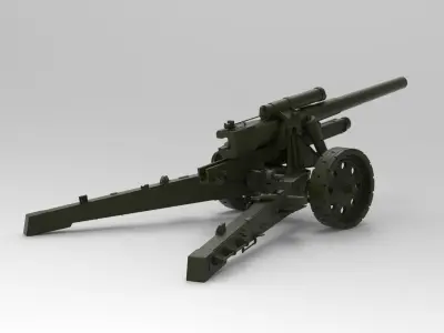 schwere Kanone 18 howitzer 3D model