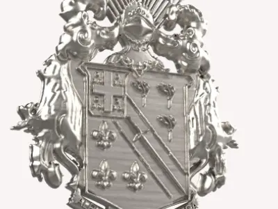 Alpha Phi Omega shield 3D print model