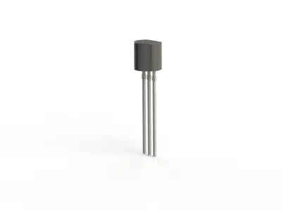 General Purpose NPN Transistor Low-poly 3D model
