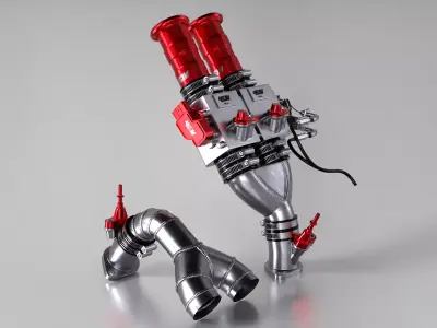 Throttle Body Double 4S1M 3D model