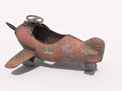 Old Pedal Car 3D model