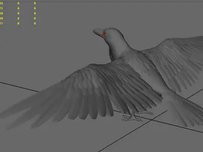 Crow Bird Dove 3D model
