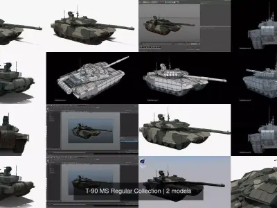 T-90 MS Regular Collection 3D Model Pack