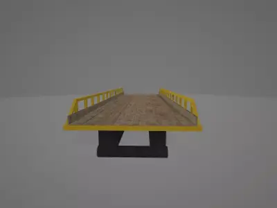 Temporary Bridge Low-poly 3D model