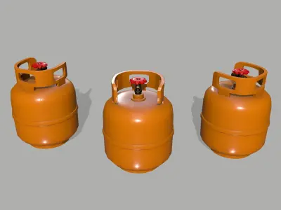 Propane Tank Low-poly 3D model 11