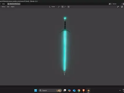 Cool sword ready for use Free 3D model