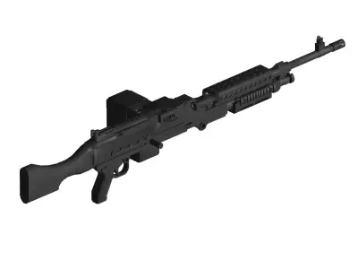 M240 machine gun 3D model purchase