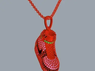 Nike Shoes diamond Pendant  3D print model