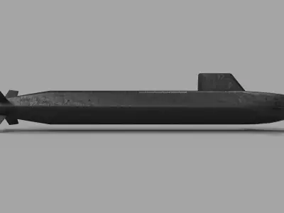 Dreadnought class submarine lowpoly Low-poly 3D model