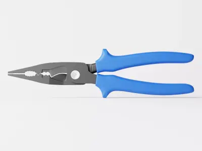 Long Nose Plier Low-poly 3D model