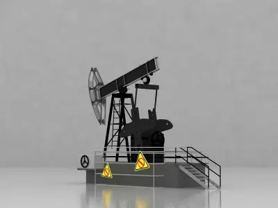 Oil Drilling Rig 3D model