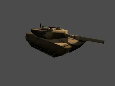 M1 Abrams Tank lowpoly Low-poly 3D model