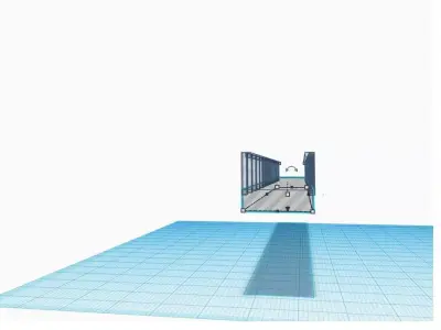 HO Scale model train Straight Bridge 3D print model