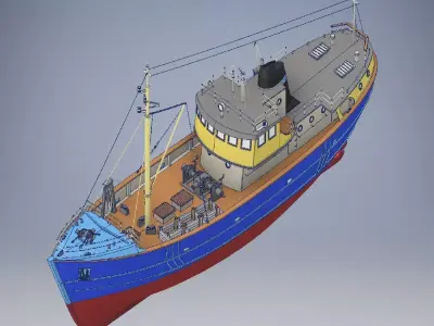 Virtual Model Boat  3D model
