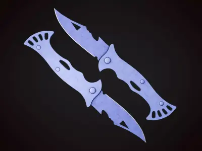 Knife 3 D Low-poly 3D model