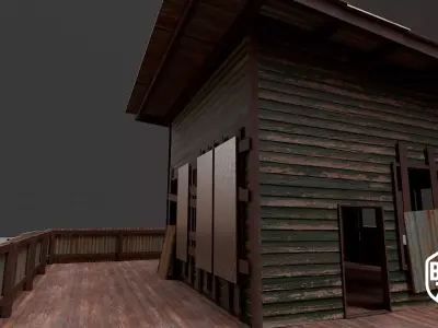 Watch Tower Low-poly 3D model get