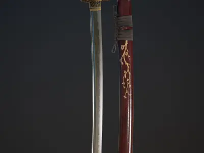 Katana - Real-Time Asset Low-poly 3D model