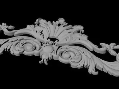 dekor ornate gold ornament 3D model buy