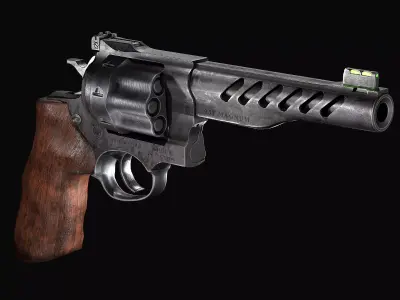 GP100 Revolver Low-poly 3D model