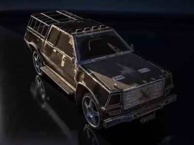 Armored Off-Road Pickup Truck 3D model