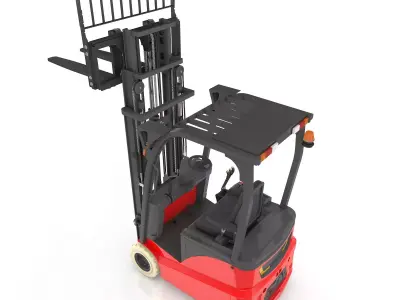 Mini Forklift Rigged and Animated 3D model