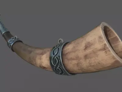 LowPoly Horn for FREE Free low-poly 3D model