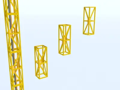 Tower Crane Low-poly 3D model purchase