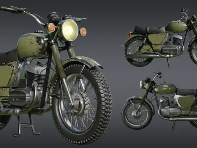 Motorcycle 3D model by iskenderpiagmo