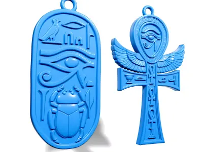 Egyptian pendants 5 3D print model