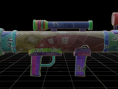 Bazooka Low-poly 3D model