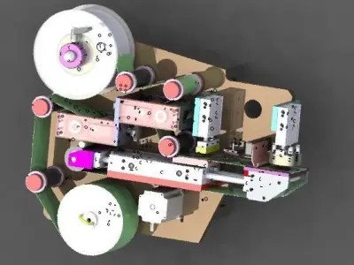 Laminating machine of separate module 3D model