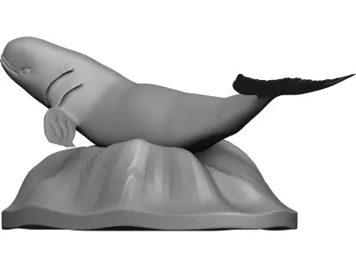 Whale 3D model get