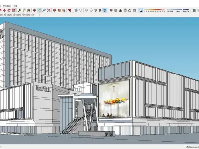 Sketchup Commercial Office Complex F1 3D model