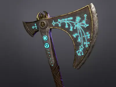 Viking Axe Low-poly 3D model buy