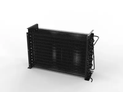 Condenser heat exchanger 3D model