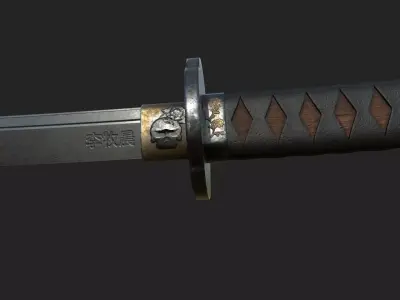 Katana of a Samurai  Low-poly 3D model