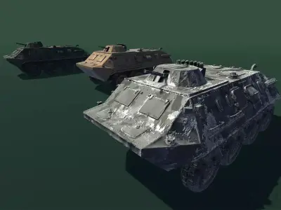 Armoured personnel carrier Low-poly 3D model purchase