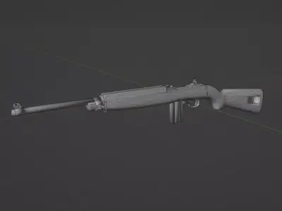 M1 M2 Carbine  Low-poly 3D model