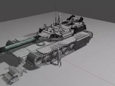 plasma tank Low-poly 3D model
