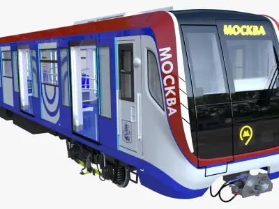 Moscow metro train 3D model