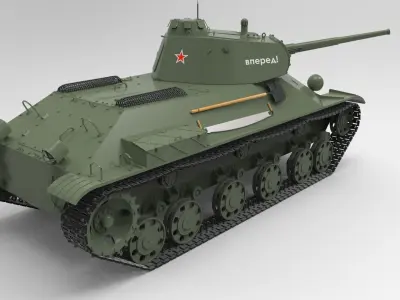Tank T-50  Free 3D model