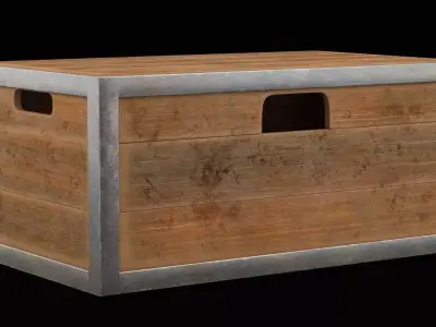 Cannon Ball Crate Low-poly 3D model