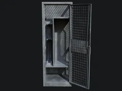 Small Military Storage Locker - Game Ready PBR Low-poly 3D model