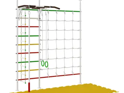 Colored Swedish Wall 3D model