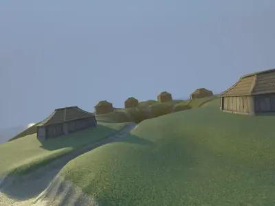 Island Settlement 3D model buy