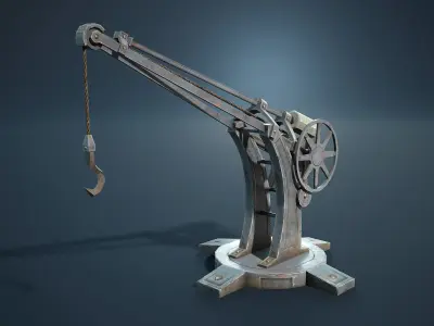 Manual Cranes Game Low-poly Low-poly 3D model